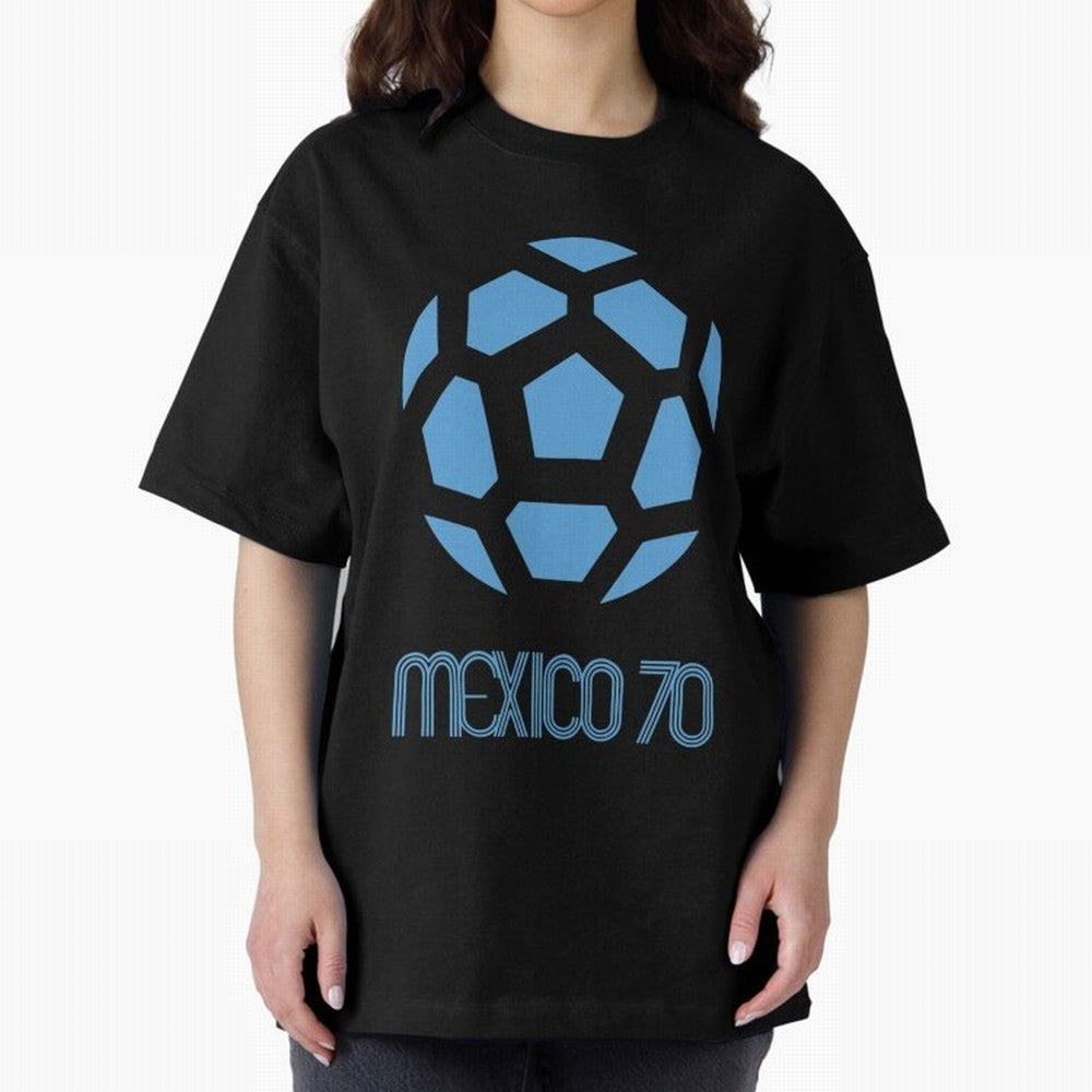 Retro World Cup 70 Logo Oversized T-Shirt Bring Home FIFA World Cup 2026 for Fans of Mbappe and Neymar and Brazil, Portugal and Argentina, Bringing Soccer Culture, Superstar Moments, National Team Dreams and Competitive Fire; Ideal for Fans Who