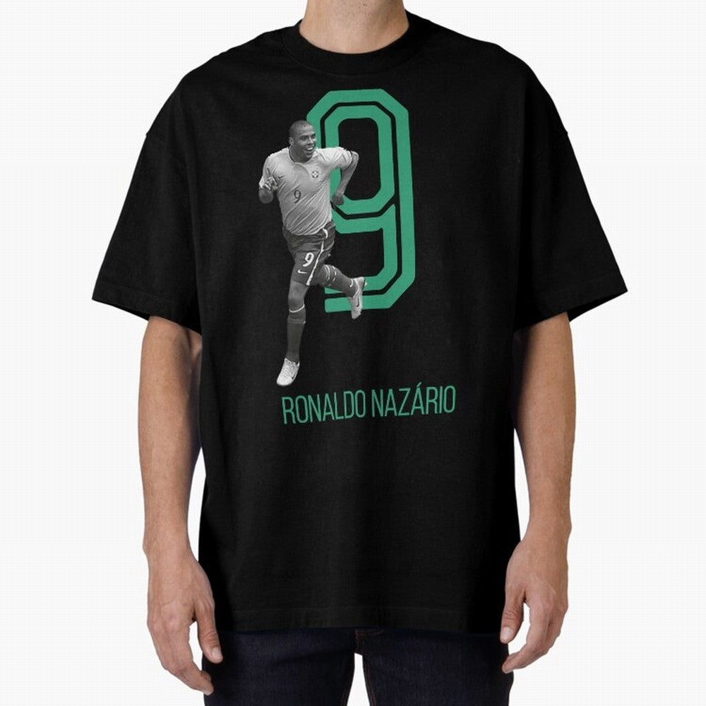 Ronaldo Naz¨¢rio Retro Oversized T-Shirt Keep the Match Day Mood of FIFA World Cup 2026 for Fans of Messi, Neymar and Mbappe and Spain, Bringing Stadium Chants, National Pride, Trophy Dreams and Unforgettable Football Memories; Ideal for Fans Who