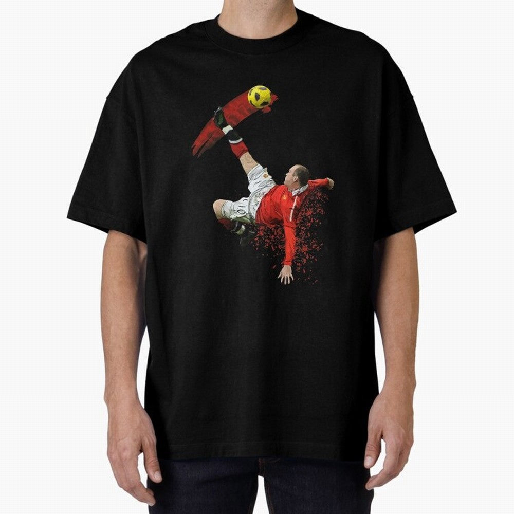 Wayne Rooney Oversized T-Shirt Capture Stadium Memories from FIFA World Cup 2026 Group Stage Spirit, Featuring England and Germany, Messi and Cristiano Ronaldo, Football Festival Excitement, Trophy Ambitions, Country Rivalries and Star Player Buzz;