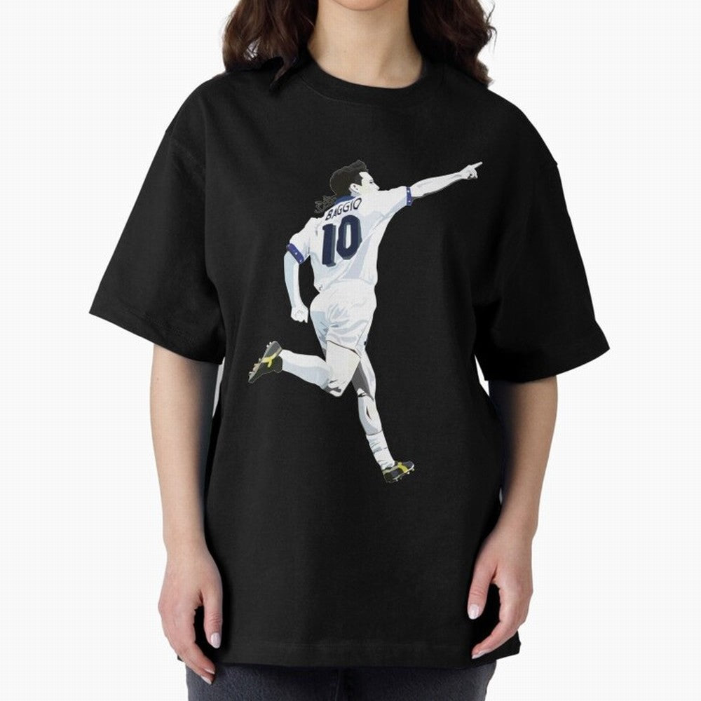 Roberto Baggio - Italy | Mbappe gift Oversized T-Shirt Remember FIFA World Cup 2026 Group Stage Spirit, Centered on France and Portugal, CR7, Stadium Memories, Football Loyalty, International Chants and Championship Tradition; Ideal for Football