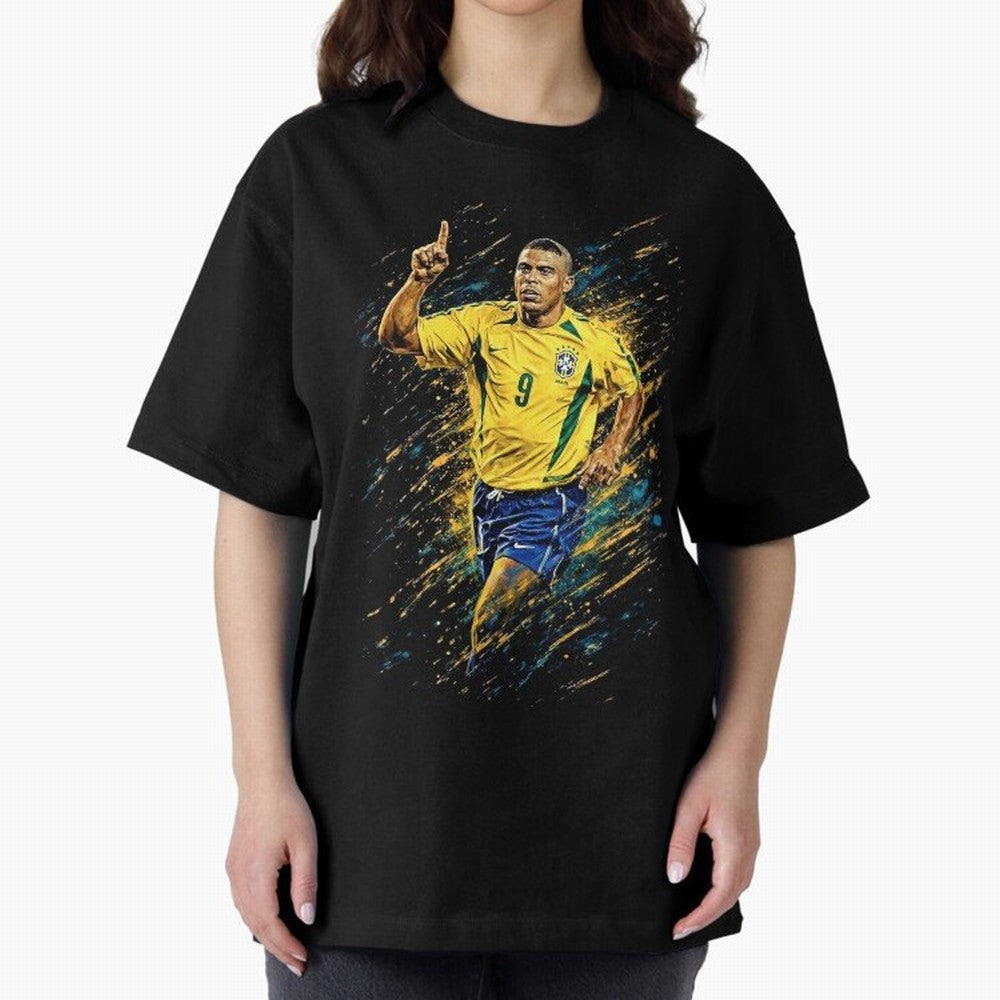 R9 Ronaldo Football Legend Oversized T-Shirt Celebrate the Next Chapter of the FIFA World Cup 2026 Journey through Mbappe and Neymar Highlights, Brazil Pride, Champion Mindset, Group Stage Buzz, Knockout Tension and Passionate Fan Culture; Made for