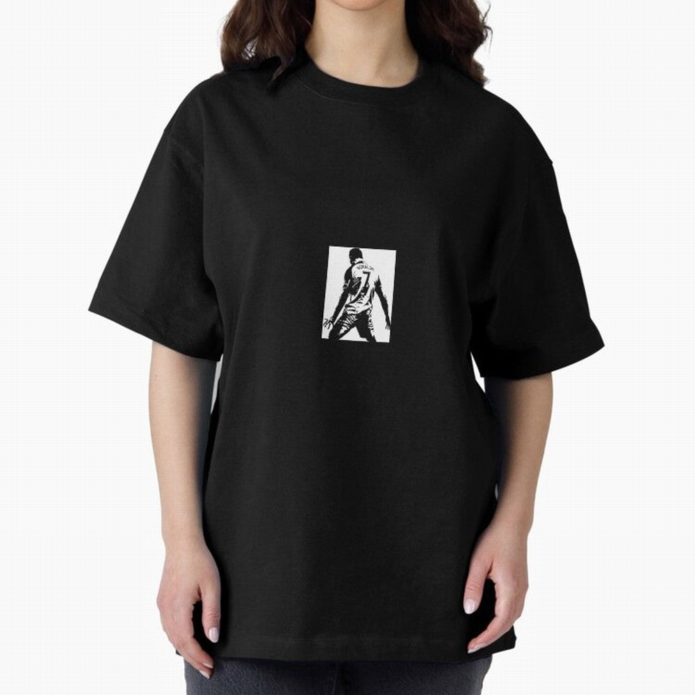 Ronaldo sticker Oversized T-Shirt Fuel Your Fan Pride for Global Football Passion for FIFA World Cup 2026 Group Stage, Featuring Haaland, Portugal, Champion Mindset, Group Stage Buzz, Knockout Tension and Passionate Fan Culture; Made for Die Hard