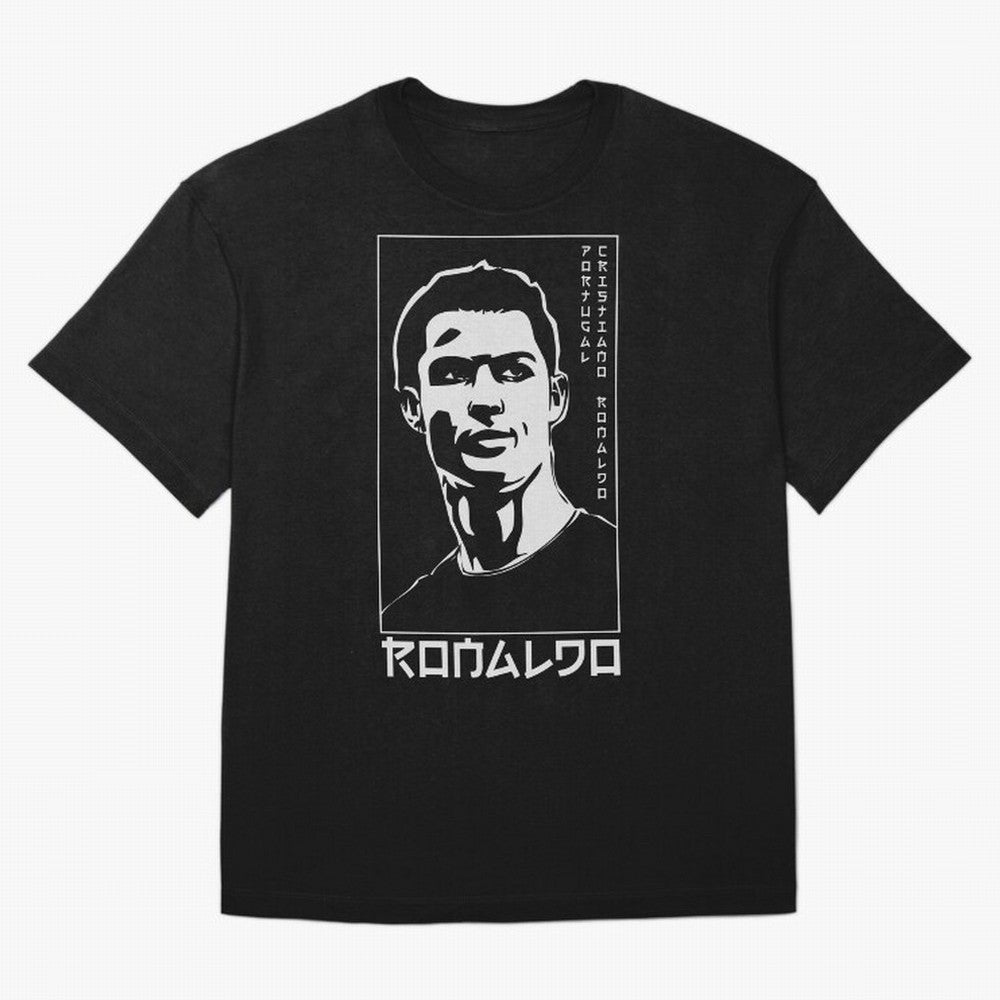 Ronaldo Japanese Style Portrait art illustration Oversized T-Shirt Make Every Match About FIFA World Cup 2026 USA Canada Mexico Highlighting Mbappe and Neymar, Spain and Netherlands Energy, Tournament Hype, Historic Matchups, Family Viewing Parties