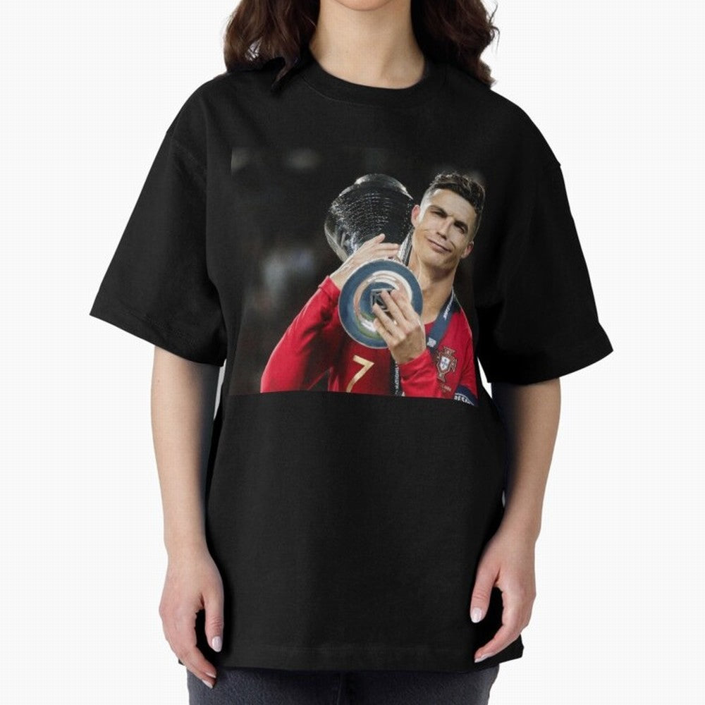Ronaldo Oversized T-Shirt Embrace FIFA World Cup 2026 USA Canada Mexico Spirit, Highlighting Portugal, Spain and Germany, Mbappe, Football Passion, Legendary Performances, Festival Vibes and Supporter Community; Perfect for People Who Love