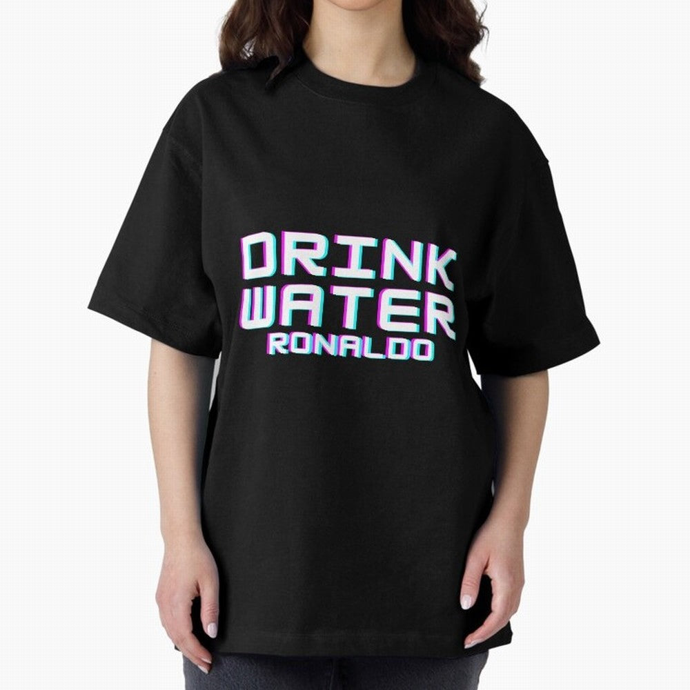 drink water ronaldo Oversized T-Shirt Turn Football Passion into Global Football Passion for FIFA World Cup 2026 USA Canada Mexico, Centered on Messi, CR7 and Mbappe, Brazil, Classic Soccer Heritage, Championship Pressure, Fan Loyalty and