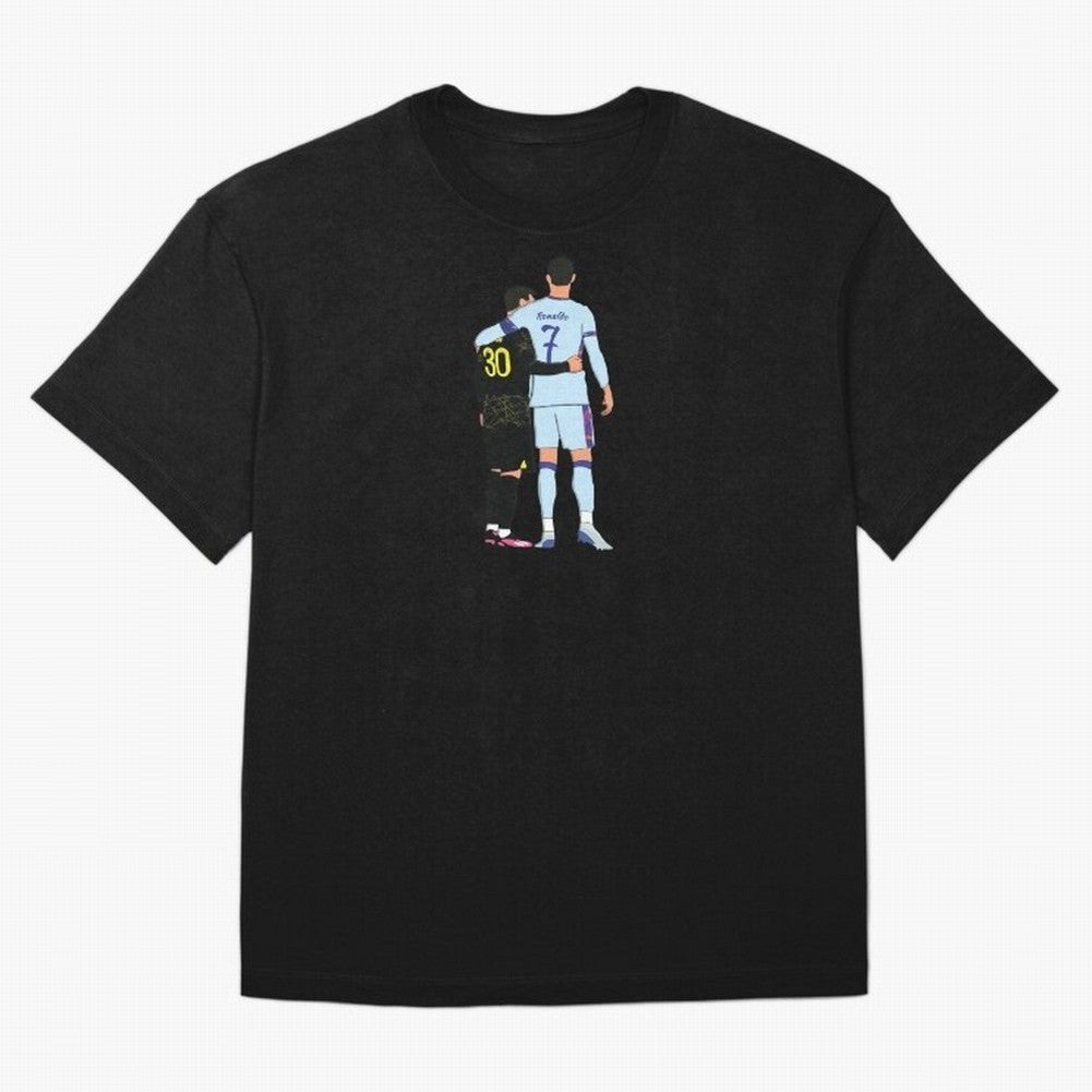 Messi and Ronaldo Reunion Illustration Oversized T-Shirt Bring Trophy Dreams to the FIFA World Cup 2026 Group Stage Journey through Haaland Highlights, England and Germany Pride, Game Day Rituals, Football Legends, Country Pride and the Road to the