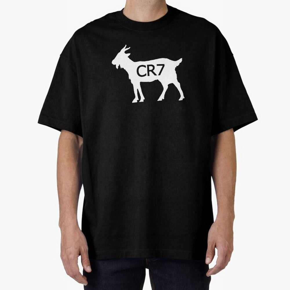 CR7 GOAT Oversized T-Shirt Follow the Road to FIFA World Cup 2026 Featuring Cristiano Ronaldo, Haaland and CR7, England, France and Netherlands Energy, Goal Celebration Energy, Supporter Heritage, Football Icons and Worldwide Tournament Joy; Great