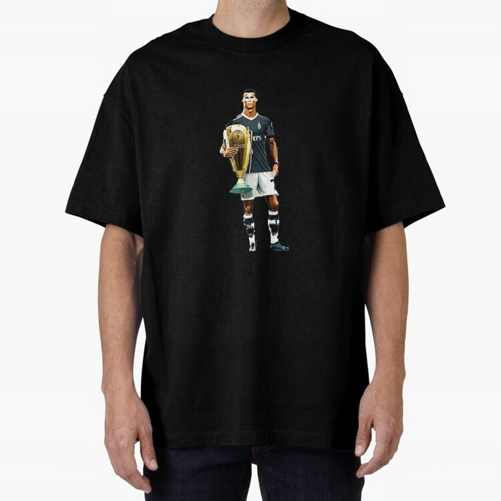 Cristiano Ronaldo CR7 Game Time Pixel Artwork Futbol Soccer Oversized T-Shirt Stand with Global Football Passion for FIFA World Cup 2026 Group Stage, Made for Neymar, Germany, Fan Favorite Moments, National Team Passion, Big Match Drama and Soccer