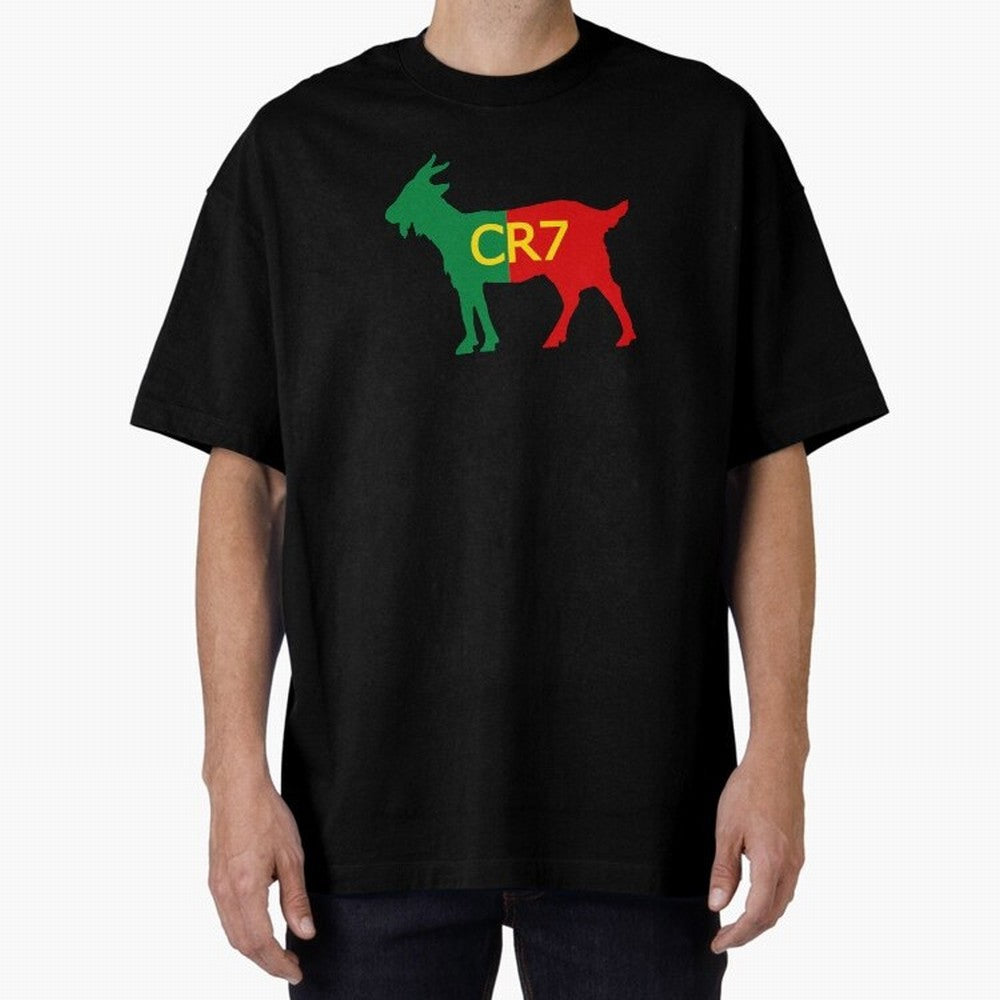 CR7 GOAT Tuga 2 Oversized T-Shirt Share the Excitement of FIFA World Cup 2026 Group Stage for Fans of Haaland and Mbappe and England and Germany, Bringing Championship Spirit, Famous Goals, Roaring Crowds and International Football Unity; Built for