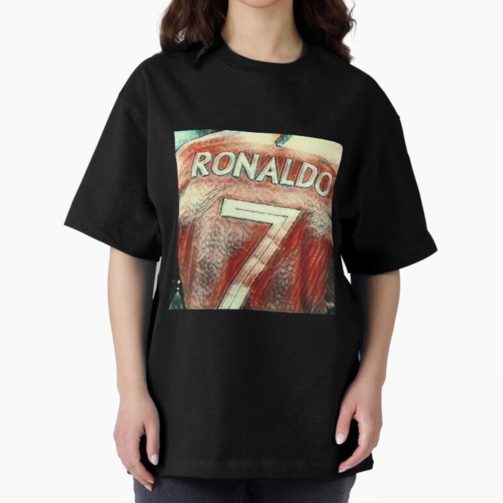 CR7 Oversized T-Shirt Represent Football Lovers during FIFA World Cup 2026 USA Canada Mexico for Fans of Mbappe and Brazil, Bringing Supporter Pride, Iconic Celebrations, Legendary Names and Global Match Day Energy; Ideal for Football Dads,