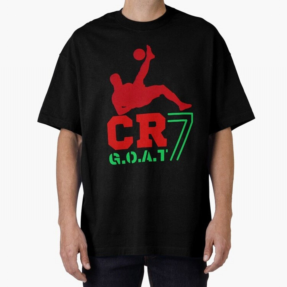 CR7 G.O.A.T Oversized T-Shirt Remember FIFA World Cup 2026 USA Canada Mexico for Fans of Neymar and England and Germany, Bringing Football Passion, Legendary Performances, Festival Vibes and Supporter Community; Ideal for Football Dads, Football