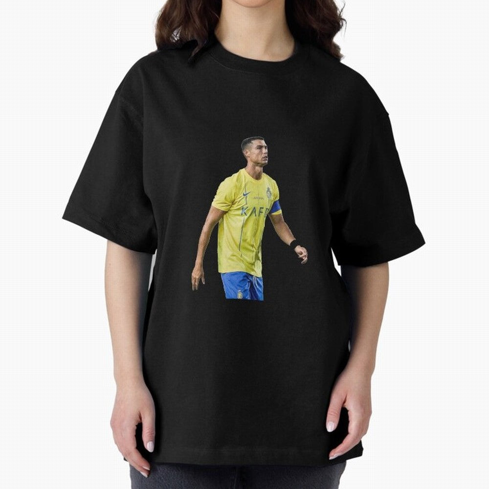 Ronaldo Al Nassar Oversized T-Shirt Celebrate the Magic of FIFA World Cup 2026 with Mbappe and Neymar, France and Portugal Energy, Stadium Memories, Football Loyalty, International Chants and Championship Tradition; Perfect for People Who Love