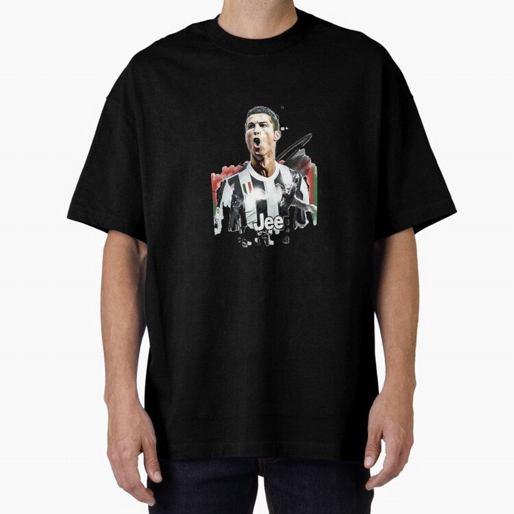 Ronaldo Oversized T-Shirt Show Championship Spirit for Match Day Hype around FIFA World Cup 2026, Neymar, England and Germany, Global Supporter Spirit, Legendary Goals, National Colors and Tournament Celebration; Made for Die Hard Supporters,