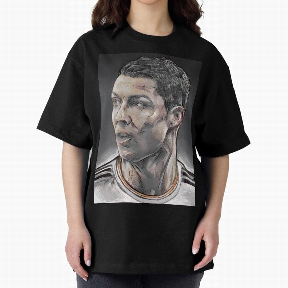 Cristiano Ronaldo Oversized T-Shirt Support Your Favorite Stars during FIFA World Cup 2026 Group Stage for Fans of Messi and Portugal, Bringing Football History, Final Match Energy, Crowd Noise and Once in a Lifetime Moments; Ideal for Fans Who