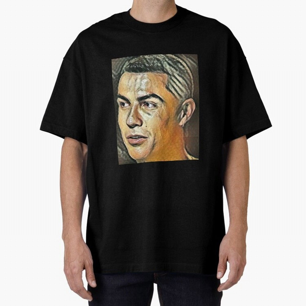Cristiano Ronaldo Oversized T-Shirt Show Up for the Glory of FIFA World Cup 2026 USA Canada Mexico for Fans of Cristiano Ronaldo and Spain, Bringing Championship Spirit, Famous Goals, Roaring Crowds and International Football Unity; Perfect for