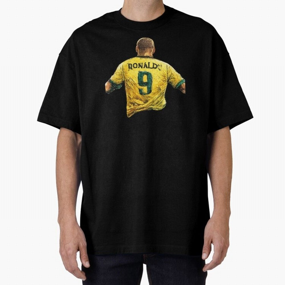 Brazilian Football Legend No.9 Vintage Streetwear Design Oversized T-Shirt Discover FIFA World Cup 2026 Group Stage Spirit, Highlighting Germany, Cristiano Ronaldo, Match Day Excitement, Supporter Culture, Golden Goals and Global Football Passion;