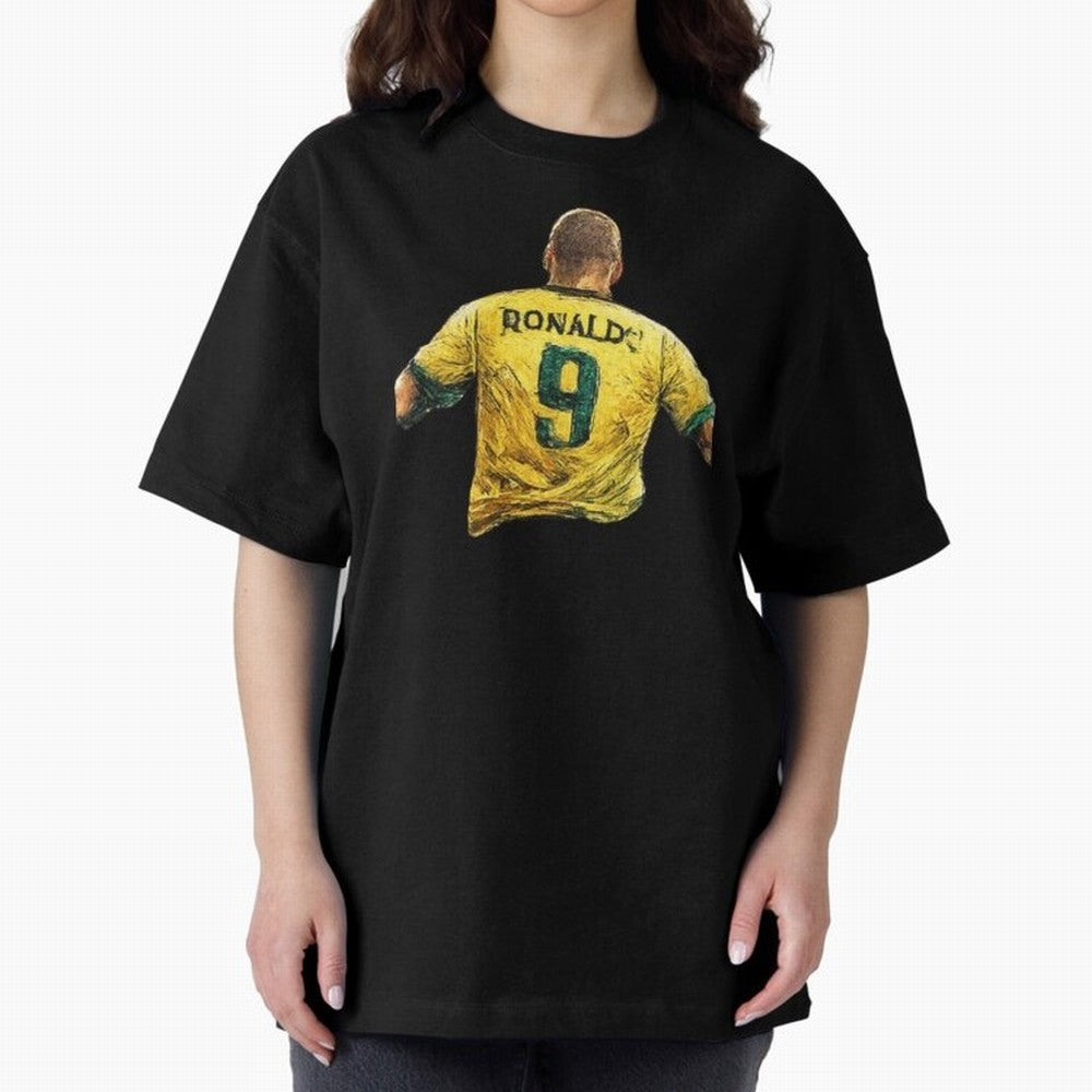 Brazilian Football Legend No.9 Vintage Streetwear Design Oversized T-Shirt Discover FIFA World Cup 2026 Group Stage Spirit, Highlighting Germany, Cristiano Ronaldo, Match Day Excitement, Supporter Culture, Golden Goals and Global Football Passion;