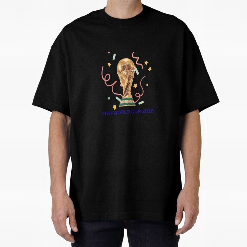 FIFA World Cup 2026 Oversized T-Shirt Celebrate Unforgettable Nights in Global Football Passion for FIFA World Cup 2026, Filled with Neymar, Haaland and Cristiano Ronaldo, Argentina, France and Brazil, Champion Mindset, Group Stage Buzz, Knockout