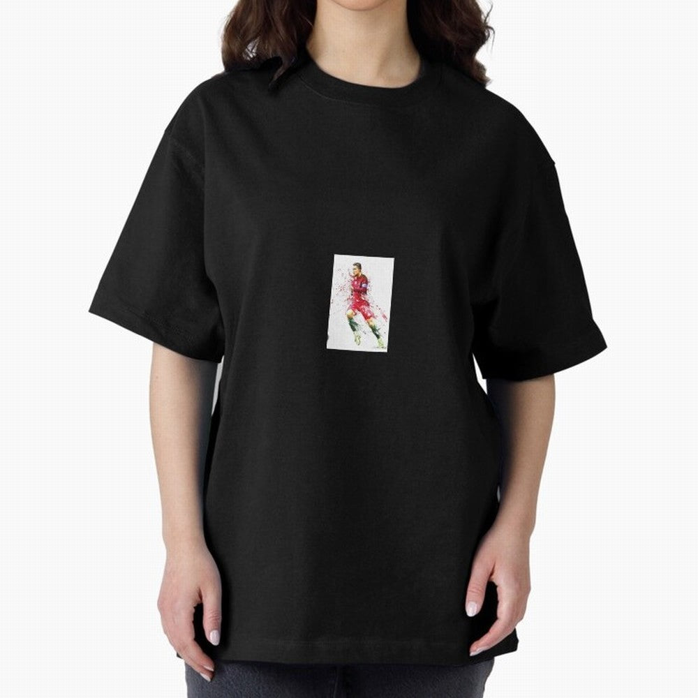 Ronaldo sticker Oversized T-Shirt Keep Football History Alive during Match Day Hype around FIFA World Cup 2026 Group Stage, Haaland, Argentina and Brazil, Global Supporter Spirit, Legendary Goals, National Colors and Tournament Celebration; Created