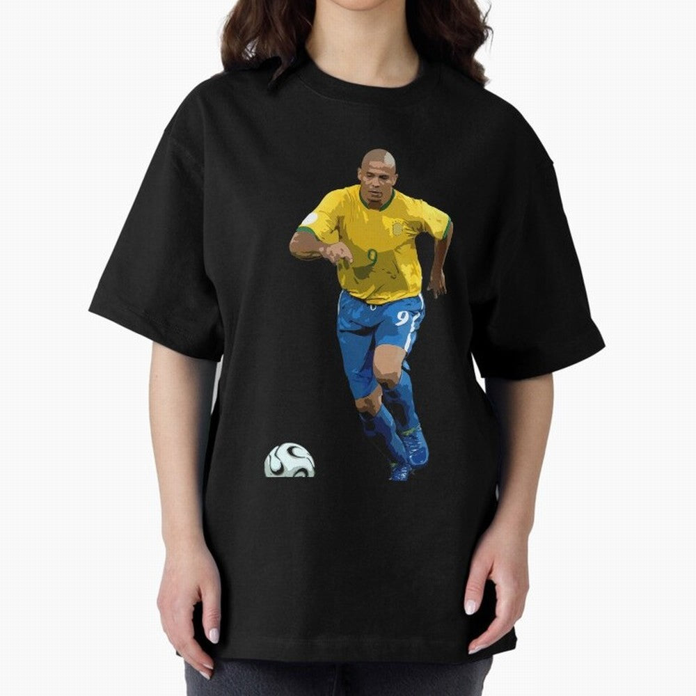 Ronaldo Nazario Oversized T-Shirt Bring Match Day Fire to FIFA World Cup 2026 USA Canada Mexico Highlighting CR7, Argentina Energy, Sports Nostalgia, International Competition, Famous Players and Unforgettable Victories; Great for Supporters Who