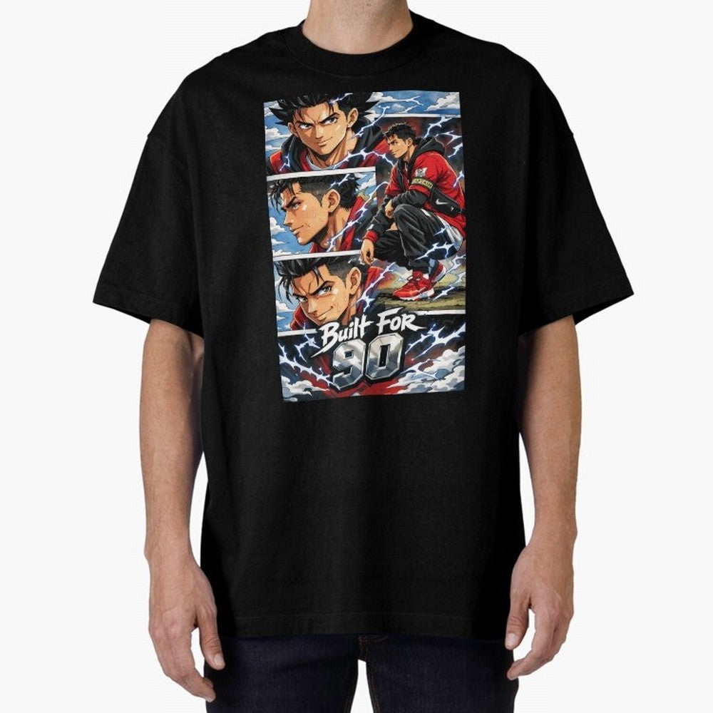 Built for 90 ¨C Anime Streetwear Football Art Oversized T-Shirt Make Game Day About FIFA World Cup 2026 USA Canada Mexico for Fans of Messi, Neymar and Mbappe and Argentina, Bringing Supporter Pride, Iconic Celebrations, Legendary Names and Global