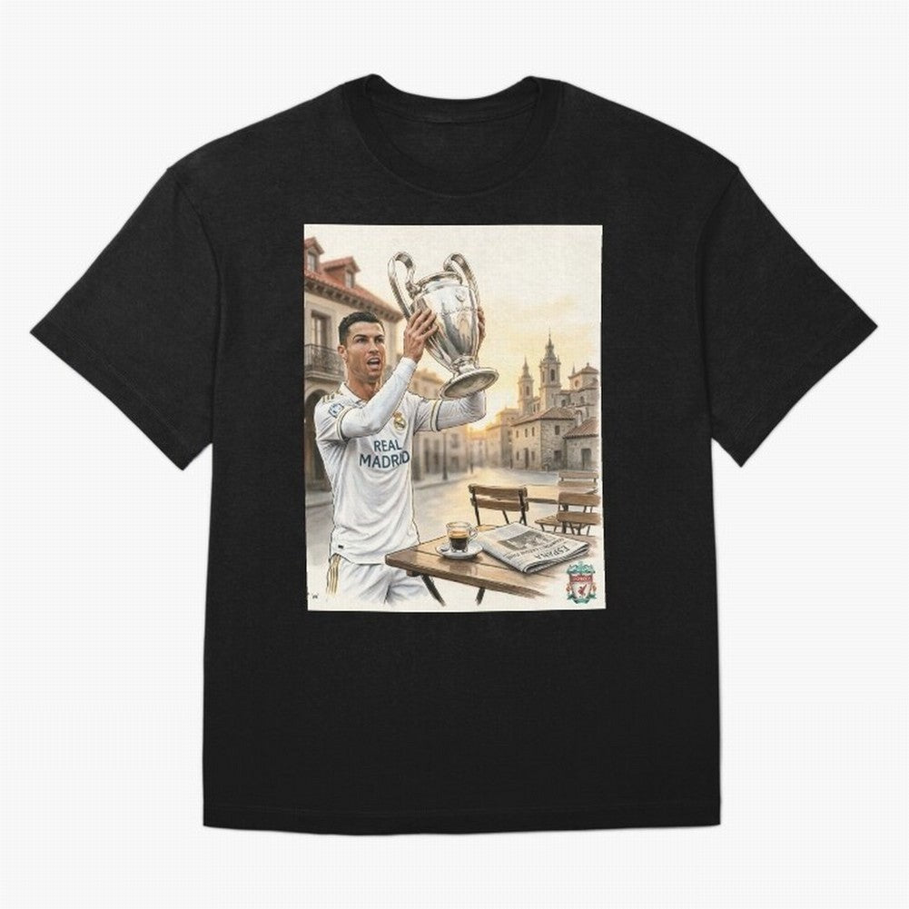 Madrid Oversized T-Shirt Bring the FIFA World Cup 2026 Group Stage Journey through CR7 and Messi Highlights, England and Germany Pride, Football Passion, Legendary Performances, Festival Vibes and Supporter Community; Ideal for Football Dads,