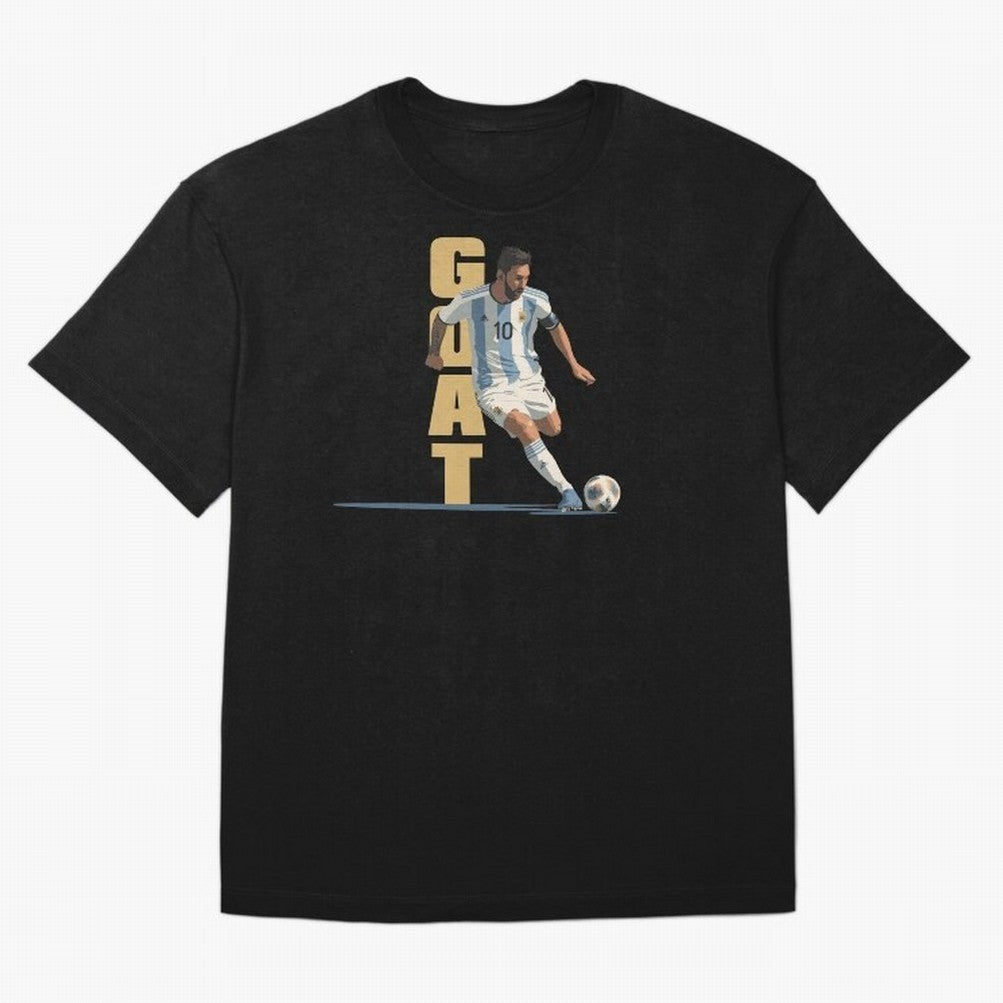 Messi in action GOAT Minimalist Graphic Oversized T-Shirt Elevate Match Day Hype around FIFA World Cup 2026, CR7 and Messi, Germany, Retro Football Energy, Iconic Rivalries, Trophy Chase Drama and Stadium Atmosphere; Perfect for Supporters Who Want