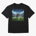 Dynamic Badger Plays Soccer Like Ronaldo Oversized T-Shirt Treasure FIFA World Cup 2026 USA Canada Mexico for Fans of Messi and Cristiano Ronaldo and England and Germany, Bringing Vintage Soccer Flavor, Modern Football Stars, National Flags and