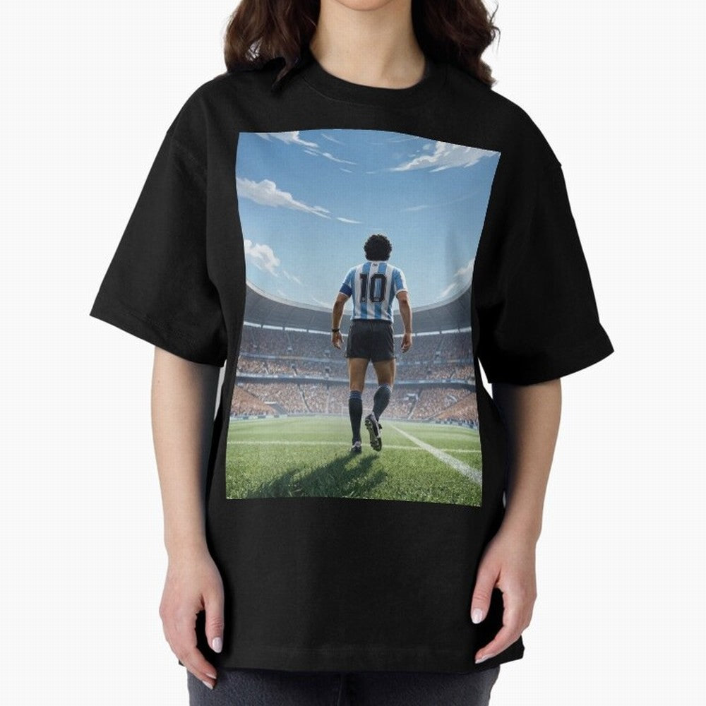 Diego Maradona Oversized T-Shirt Celebrate Match Day Hype around FIFA World Cup 2026 USA Canada Mexico, CR7 and Messi, England and Germany, Champion Mindset, Group Stage Buzz, Knockout Tension and Passionate Fan Culture; Great for Watch Parties,