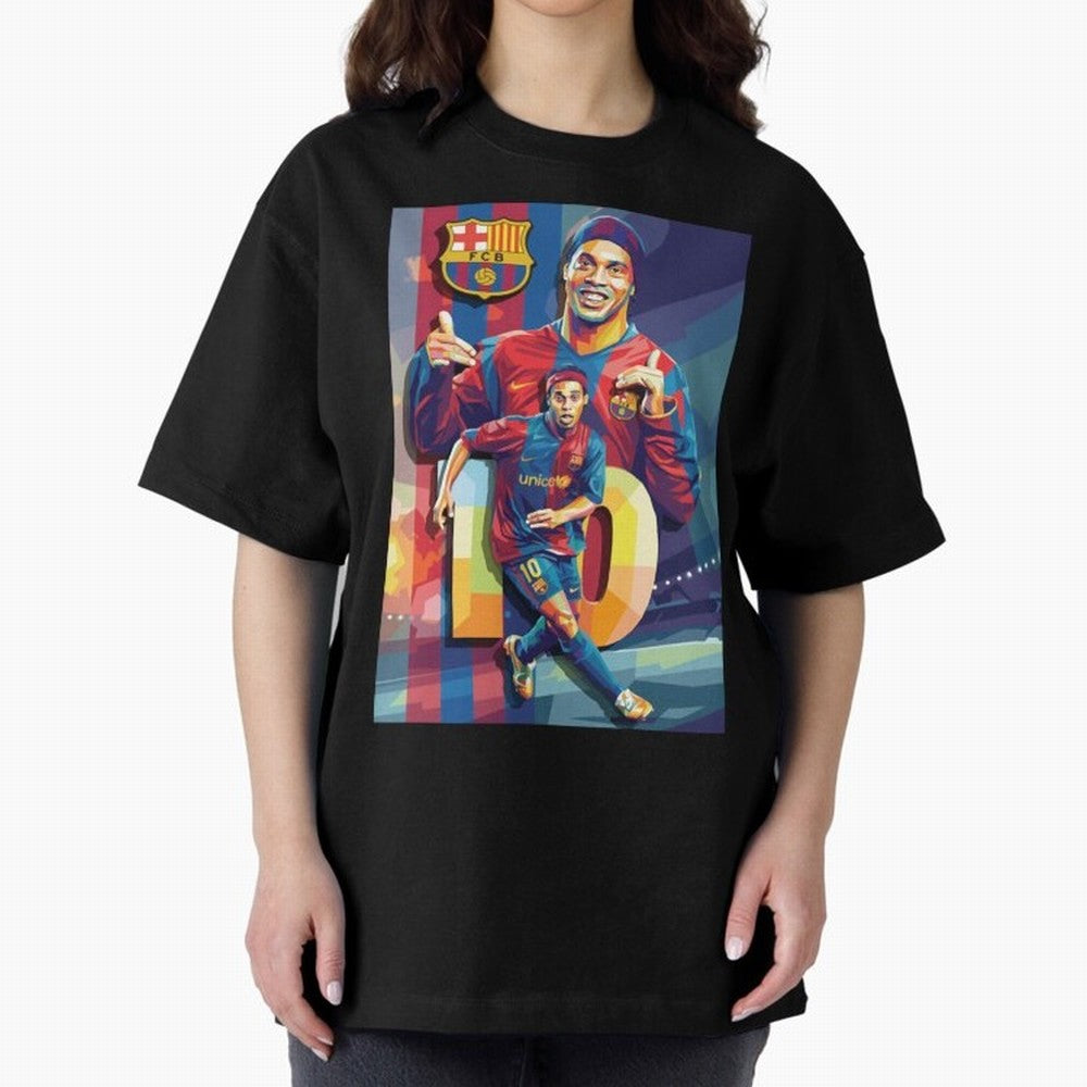 Ronaldinho Oversized T-Shirt Celebrate Football Dreams Across FIFA World Cup 2026 Built around Cristiano Ronaldo, Haaland and CR7, Brazil Energy, Vintage Soccer Flavor, Modern Football Stars, National Flags and Final Night Emotion; Ideal for