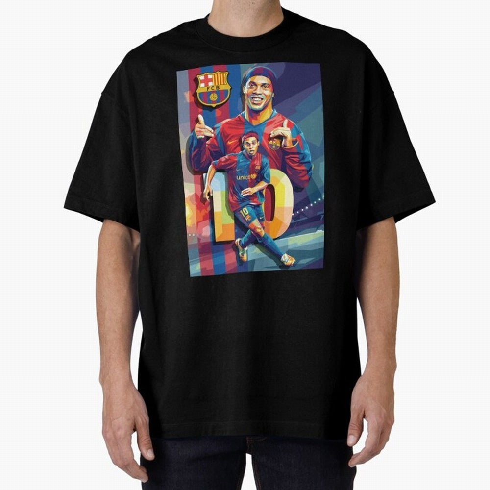 Ronaldinho Oversized T-Shirt Celebrate Football Dreams Across FIFA World Cup 2026 Built around Cristiano Ronaldo, Haaland and CR7, Brazil Energy, Vintage Soccer Flavor, Modern Football Stars, National Flags and Final Night Emotion; Ideal for