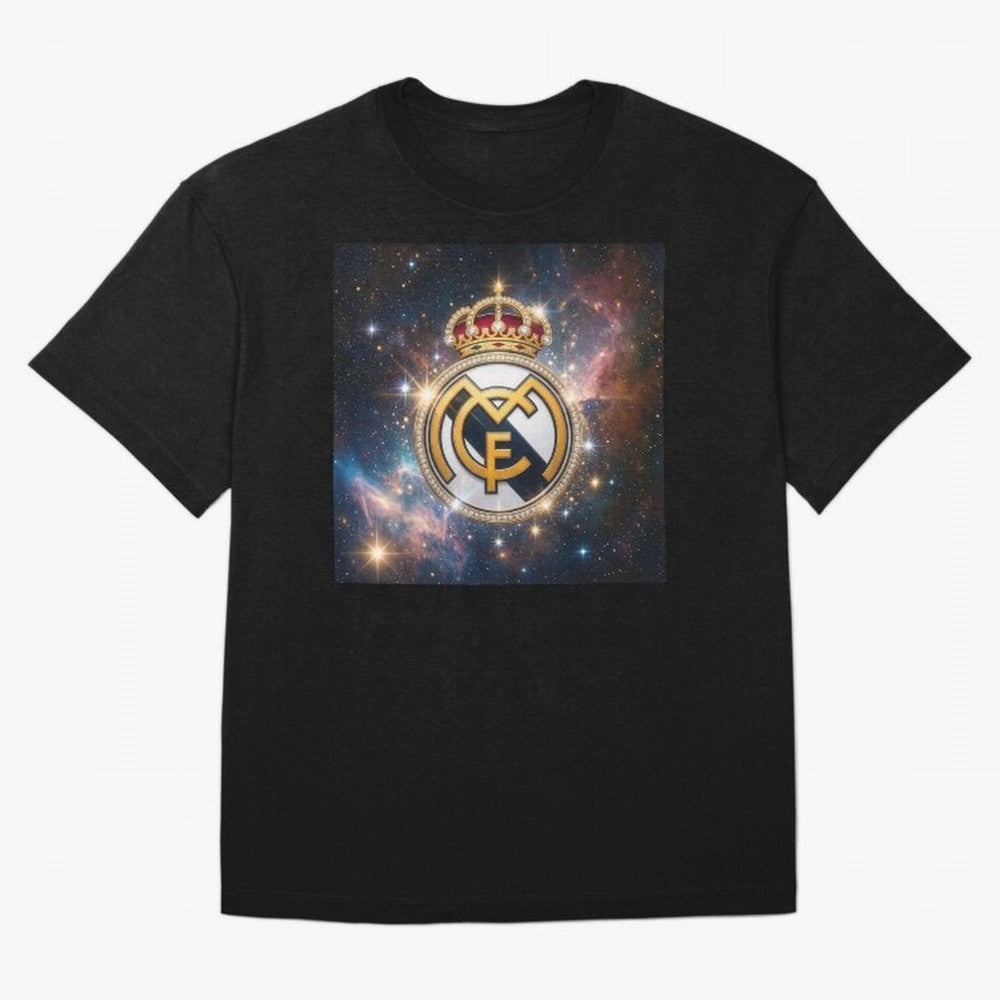 The Real Madrid Galaxy Oversized T-Shirt Represent Global Football Passion for FIFA World Cup 2026 USA Canada Mexico, Filled with Messi and Cristiano Ronaldo, England and Germany, Goal Celebration Energy, Supporter Heritage, Football Icons and