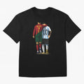 Messi Ronaldo Chit Chat Illustration Oversized T-Shirt Support the Legends of FIFA World Cup 2026 Group Stage Built around Haaland and Mbappe, Argentina Energy, Football History, Final Match Energy, Crowd Noise and Once in a Lifetime Moments;