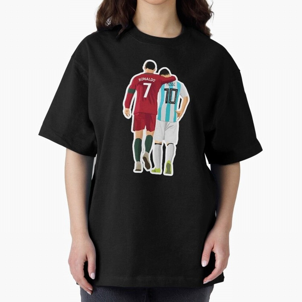 Ronaldo & Messi Oversized T-Shirt Represent the Passion of FIFA World Cup 2026 Group Stage Celebrating Neymar, Haaland and Cristiano Ronaldo, England, France and Netherlands Energy, Match Day Excitement, Supporter Culture, Golden Goals and Global