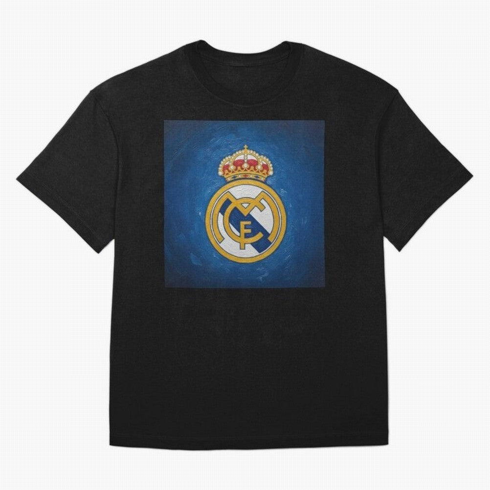 Real Madrid FC - Painting Oversized T-Shirt Get Ready for FIFA World Cup 2026 Group Stage Spirit, Made for Spain, Neymar, Haaland and Cristiano Ronaldo, Goal Celebration Energy, Supporter Heritage, Football Icons and Worldwide Tournament Joy; Great