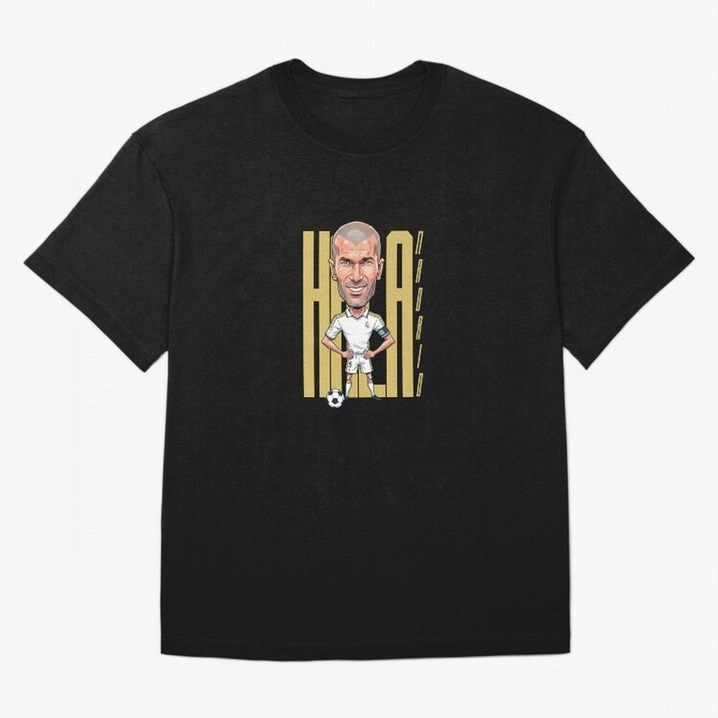 Caricature of Zin¨¦dine Zidane Hala Madrid Oversized T-Shirt Follow the Road to Match Day Hype around FIFA World Cup 2026 USA Canada Mexico, CR7, England and Germany, Match Day Excitement, Supporter Culture, Golden Goals and Global Football