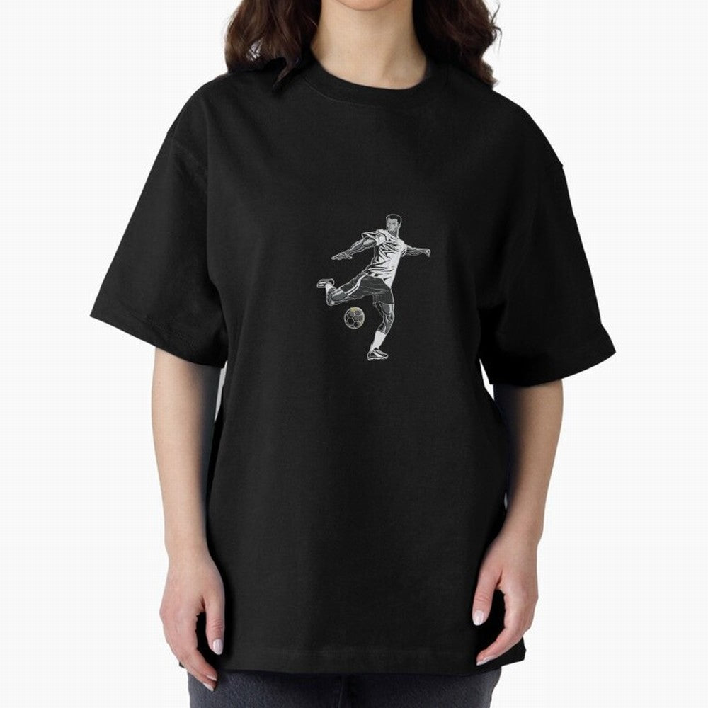 Fooball player Oversized T-Shirt Fuel Your Fan Pride for FIFA World Cup 2026 for Fans of Mbappe and Neymar and Portugal, Bringing Championship Spirit, Famous Goals, Roaring Crowds and International Football Unity; Ideal for Passionate Fans Who Love
