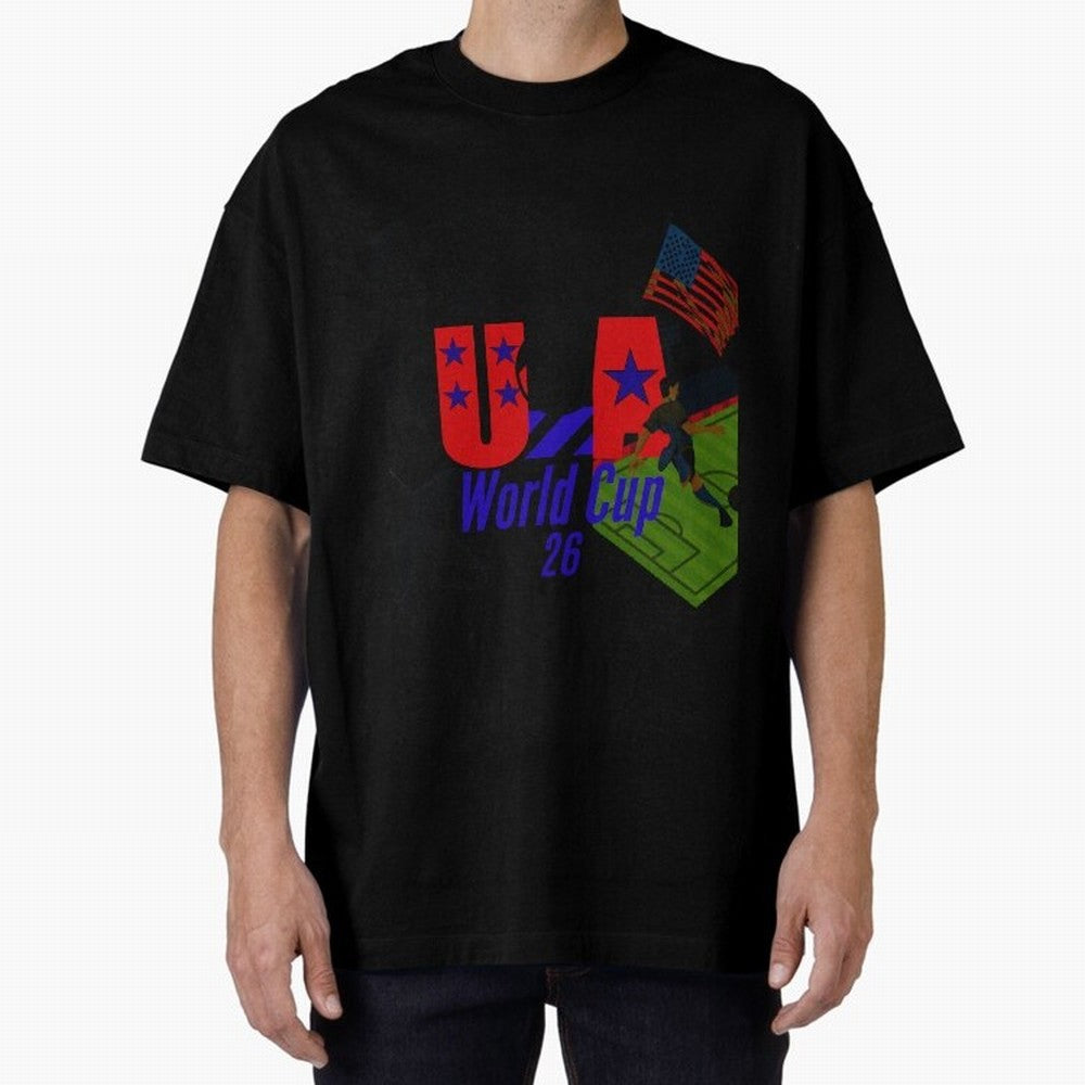 usa world cup 26 Oversized T-Shirt Represent Match Day Hype around FIFA World Cup 2026 Group Stage, Mbappe, Brazil, Portugal and Argentina, Goal Celebration Energy, Supporter Heritage, Football Icons and Worldwide Tournament Joy; Great for