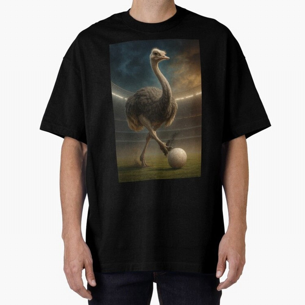 Ostrich Plays Soccer Oversized T-Shirt Bring Match Day Fire to the FIFA World Cup 2026 USA Canada Mexico Journey through Haaland and Mbappe Highlights, Germany Pride, Football History, Final Match Energy, Crowd Noise and Once in a Lifetime Moments;