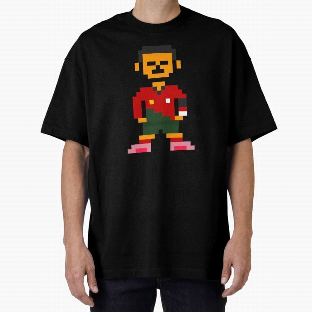 Pixel Pose Ronaldo Oversized T-Shirt Celebrate Global Football Passion for FIFA World Cup 2026 USA Canada Mexico, Filled with Messi and Cristiano Ronaldo, England, France and Netherlands, Match Day Excitement, Supporter Culture, Golden Goals and
