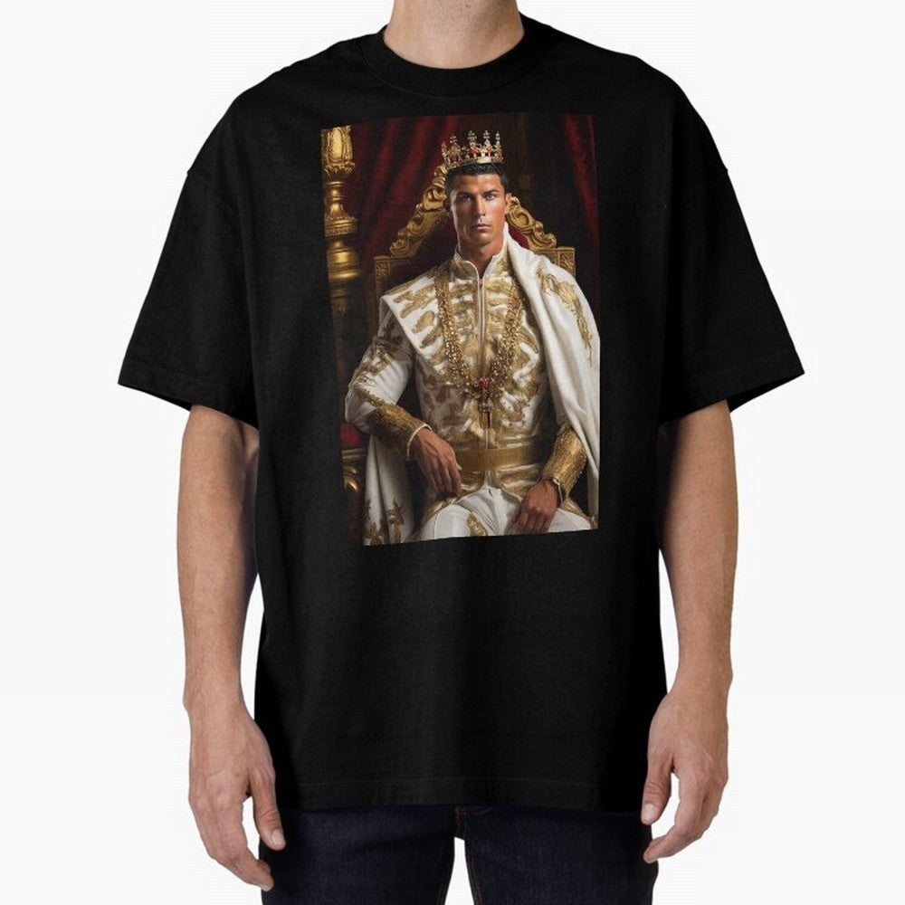 Ronaldo king Oversized T-Shirt Make Game Day About Global Football Passion for FIFA World Cup 2026, with Messi and Cristiano Ronaldo, Netherlands, Tournament Hype, Historic Matchups, Family Viewing Parties and Global Sports Pride; Created for Match