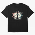 Two Funny Cats with Ronaldo Vibes ¨C Cute Football & Animal Art Oversized T-Shirt Show Match Day Excitement for Match Day Hype around FIFA World Cup 2026, Messi, Neymar and Mbappe, England, France and Netherlands, Champion Mindset, Group Stage