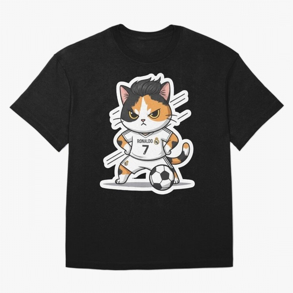 Kitten - Ronaldo | Real madrid Oversized T-Shirt Celebrate Global Football Passion for FIFA World Cup 2026 USA Canada Mexico, Centered on CR7, Brazil, Portugal and Argentina, Game Day Rituals, Football Legends, Country Pride and the Road to the