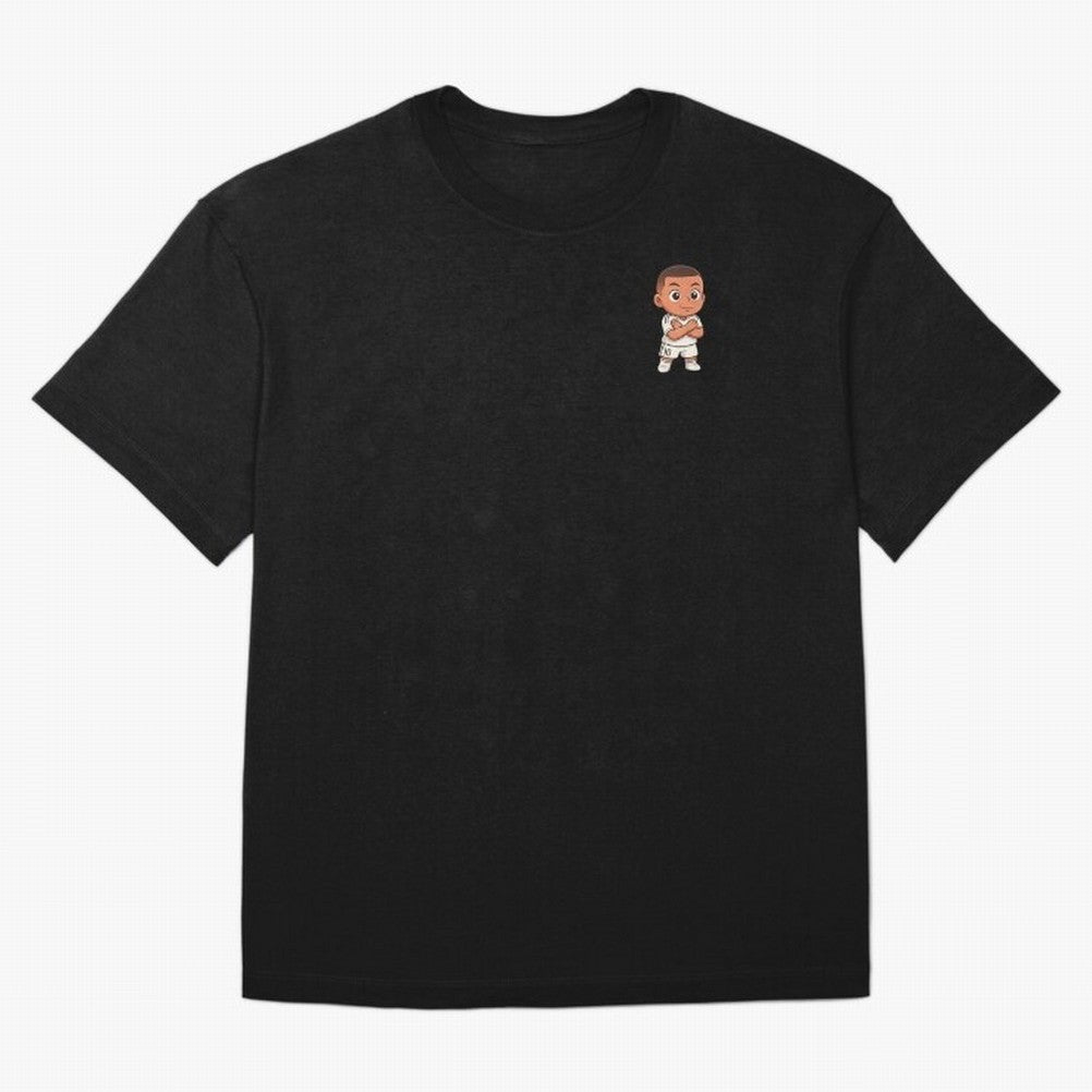 KYLIAN MBAPPE REAL MADRID CELEBRATION | CHIBI STICKER Oversized T-Shirt Back Your Heroes with FIFA World Cup 2026 for Fans of Neymar and Brazil, Portugal and Argentina, Bringing Championship Spirit, Famous Goals, Roaring Crowds and International