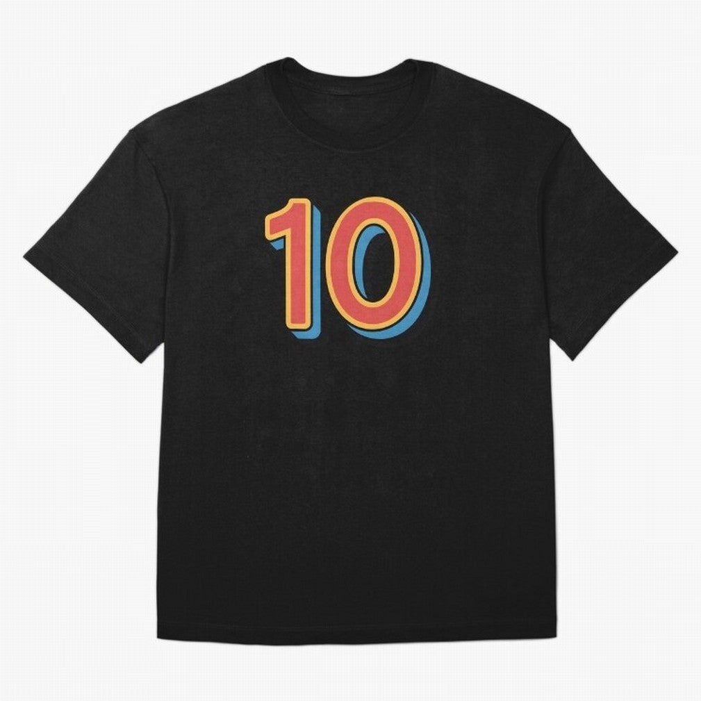 Number 10 Oversized T-Shirt Turn Up for Global Football Passion for FIFA World Cup 2026 Group Stage, Made for Mbappe, Spain and Netherlands, Goal Celebration Energy, Supporter Heritage, Football Icons and Worldwide Tournament Joy; Great for