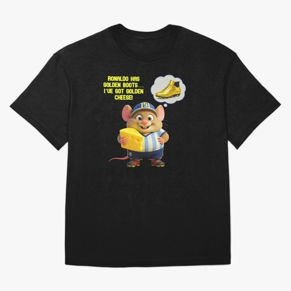 Zippy¡¯s Golden Cheese vs Ronaldo Oversized T-Shirt Bring a Champion Mindset to FIFA World Cup 2026 Spirit, Inspired by Germany, Messi, Neymar and Mbappe, Football History, Final Match Energy, Crowd Noise and Once in a Lifetime Moments; Built for