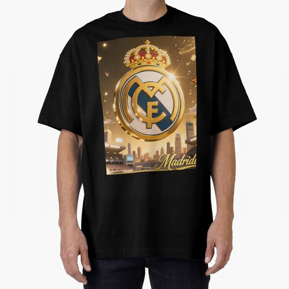 Madridistas Oversized T-Shirt Keep Football History Alive during the FIFA World Cup 2026 Group Stage Journey through Messi Highlights, France Pride, Vintage Soccer Flavor, Modern Football Stars, National Flags and Final Night Emotion; Great for