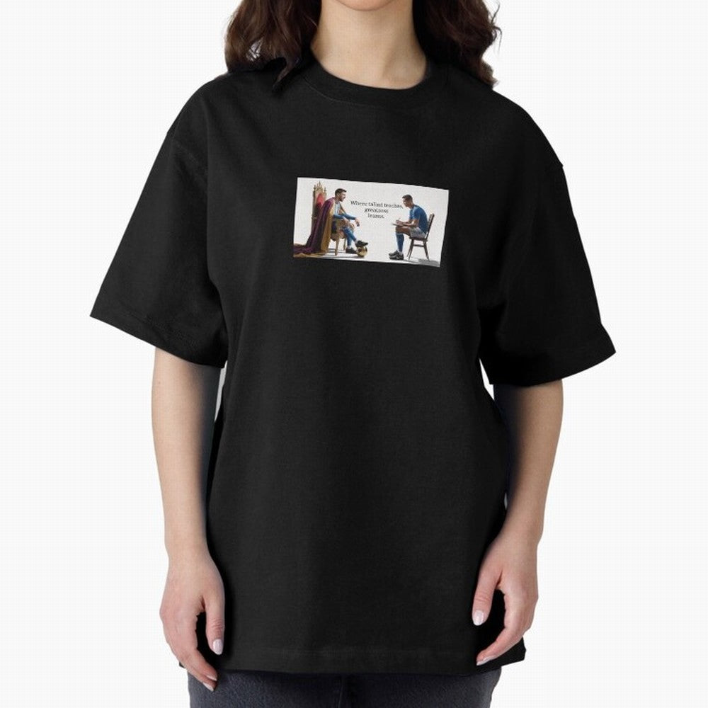 Messi and Ronaldo Oversized T-Shirt Show Passion for the Stars of FIFA World Cup 2026 USA Canada Mexico Spirit, Connected to Argentina, France and Brazil, Neymar, Haaland and Cristiano Ronaldo, Global Supporter Spirit, Legendary Goals, National