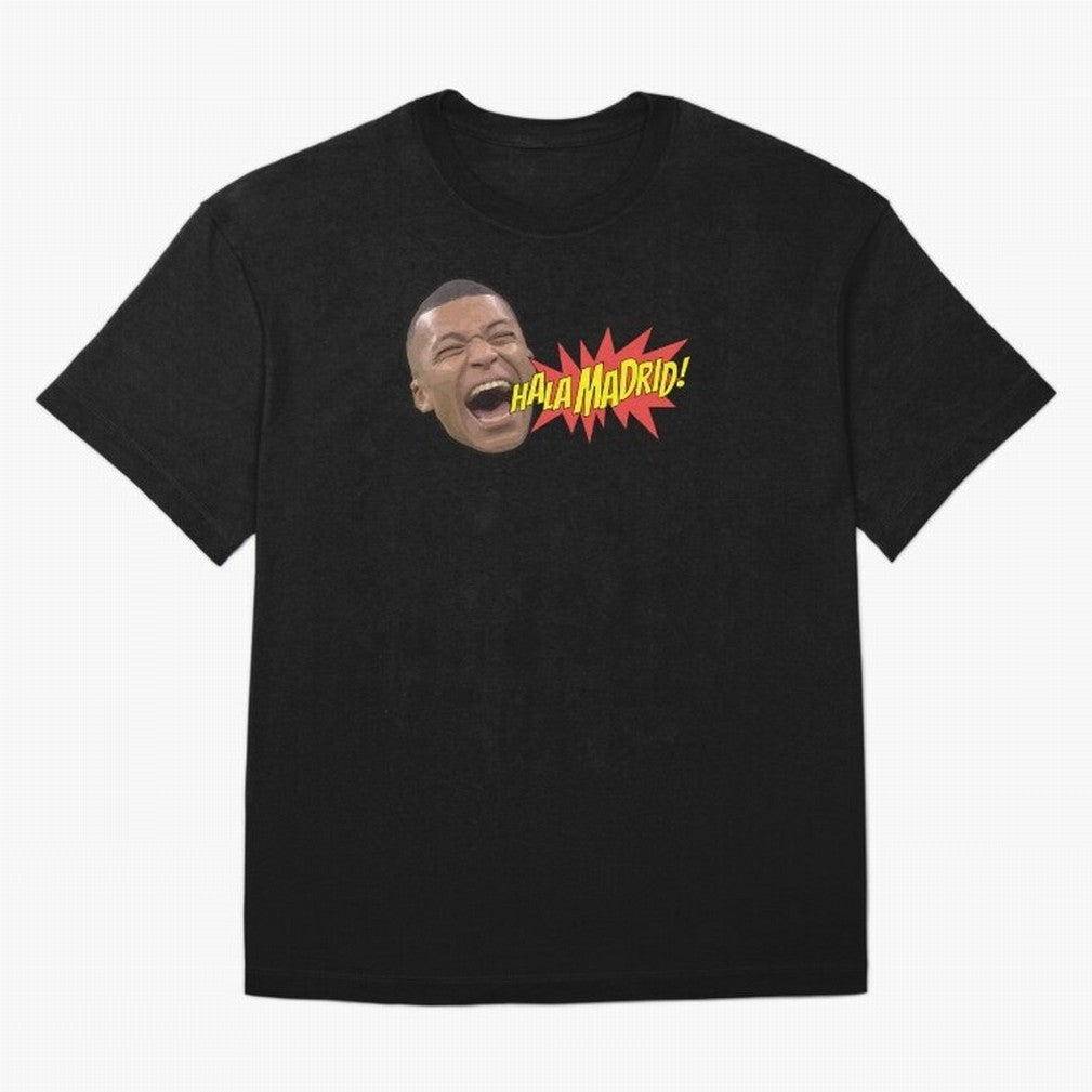 Real Madrid - Kylian Mbapp¨¦ Hala Madrid Oversized T-Shirt Create FIFA World Cup 2026 for Fans of Messi, Neymar and Mbappe and Spain, Bringing Championship Spirit, Famous Goals, Roaring Crowds and International Football Unity; Great for Watch