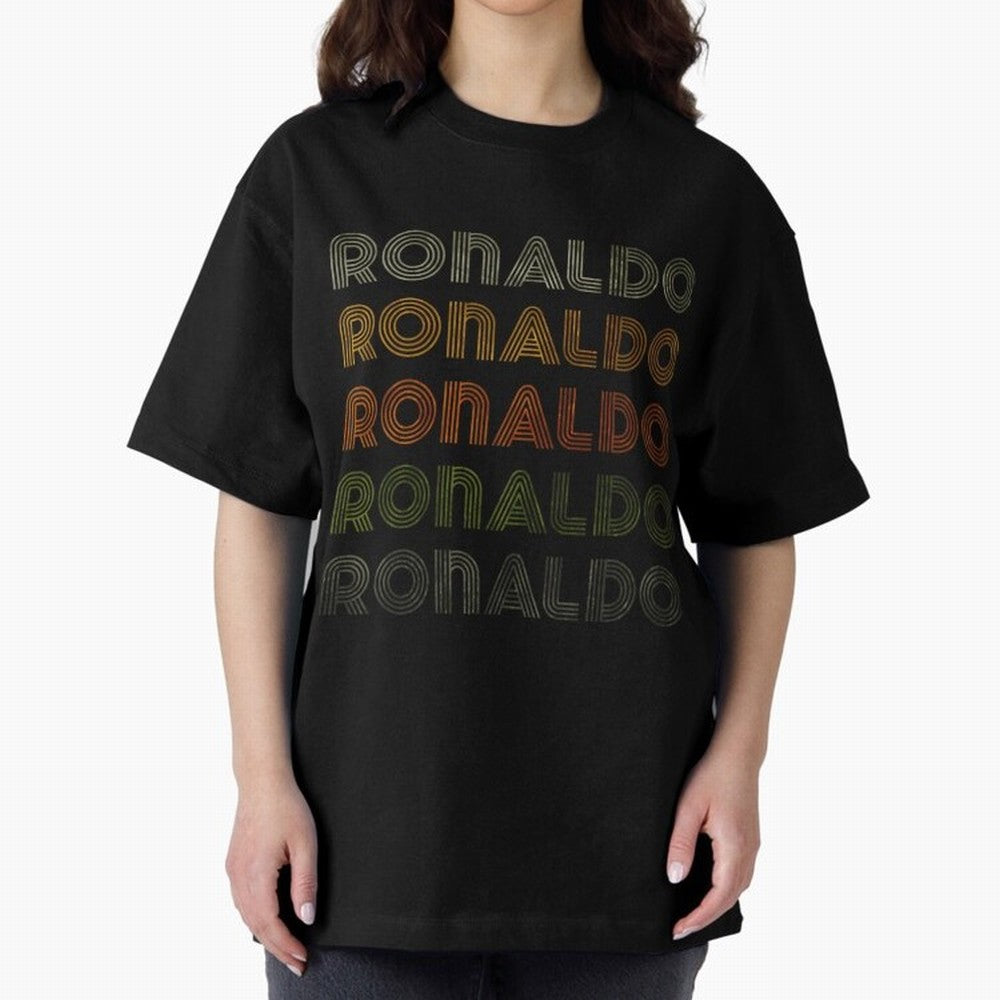 Love Heart Ronaldo Tee GrungeVintage Style Black Ronaldo Oversized T-Shirt Celebrate Fan Culture around Global Football Passion for FIFA World Cup 2026, Made for Haaland and Mbappe, Netherlands, Supporter Pride, Iconic Celebrations, Legendary Names